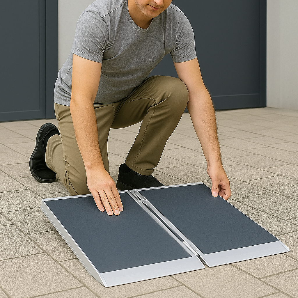 VeltoRamp Broadfold Series – Compact Aluminium Wheelchair Ramp (5 ft to 8 ft)