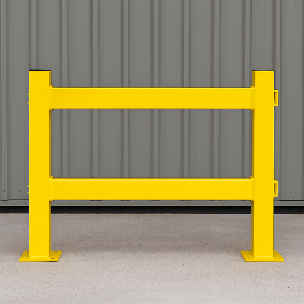 Black Bull MD Railing System Lateral Rail – 2000mm Steel Safety Barrier for Indoor Protection