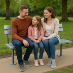 Vantrex 1800mm Galvanised Steel Outdoor Bench | Heavy-Duty Seating for Parks, Schools & Public Spaces