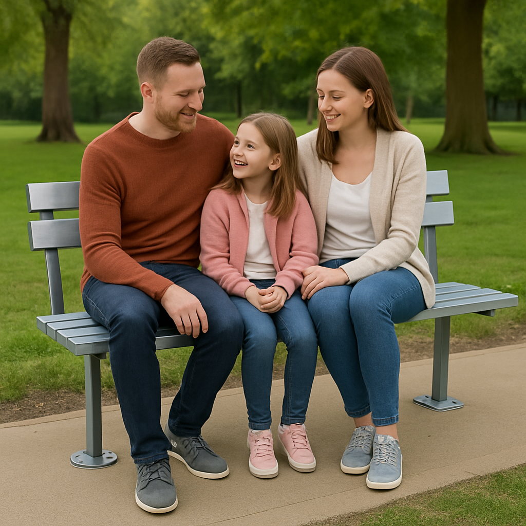Vantrex 1800mm Galvanised Steel Outdoor Bench | Heavy-Duty Seating for Parks, Schools & Public Spaces