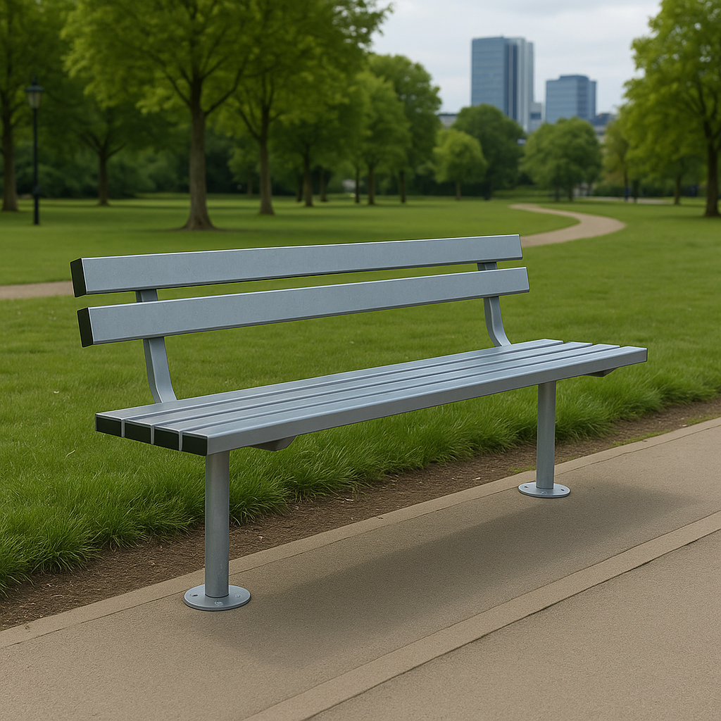 Metrosiq 1800mm Urban Outdoor Bench | Heavy-Duty Steel Seating for Parks, Schools & Public Spaces