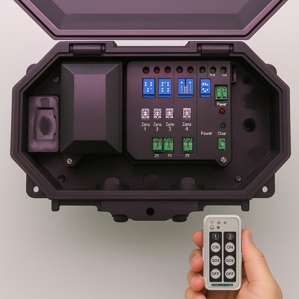 Wireless Commercial Siren Kit – Heavy Duty Push Button & Loud 6-Tone Siren with Adjustable Duration