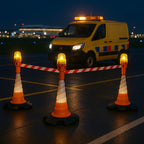 27m Retractable Cone Topper Safety Kit with Lights – High-Visibility Helix Cones & Rechargeable Safety Lamps (KIT03)