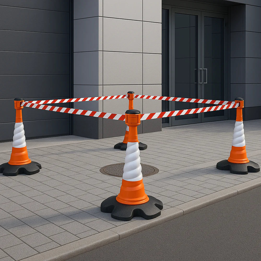 36m Retractable Cone Topper Safety Kit (KIT04) – High-Visibility Helix Cones for Maximum Safety