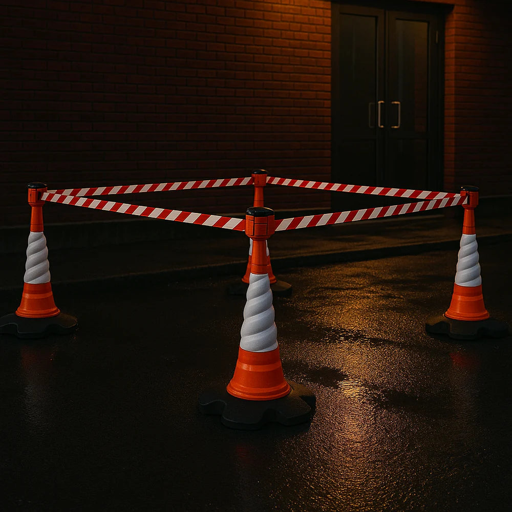 36m Retractable Cone Topper Safety Kit (KIT04) – High-Visibility Helix Cones for Maximum Safety