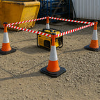 36m Cone-Top Retractable Safety Barrier Kit (KIT12) – Heavy-Duty Traffic & Crowd Control System