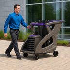 BarrierPlus Q Purple Unicart – Fully Equipped Multi-Purpose Trolley (Includes 8 Posts & 8 Bases)