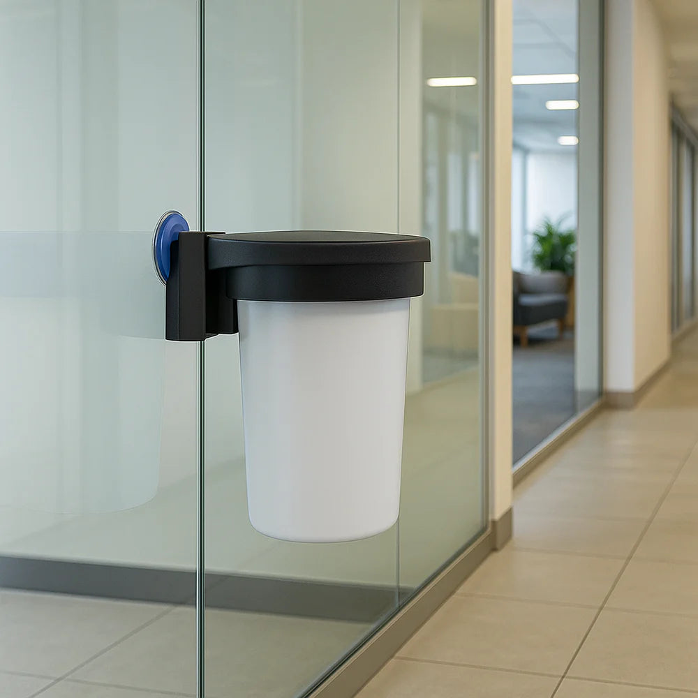 Suction Pad Bracket – Secure Mount for Recycle Bins & Safety Dispensers (Glass & High-Gloss Surfaces)