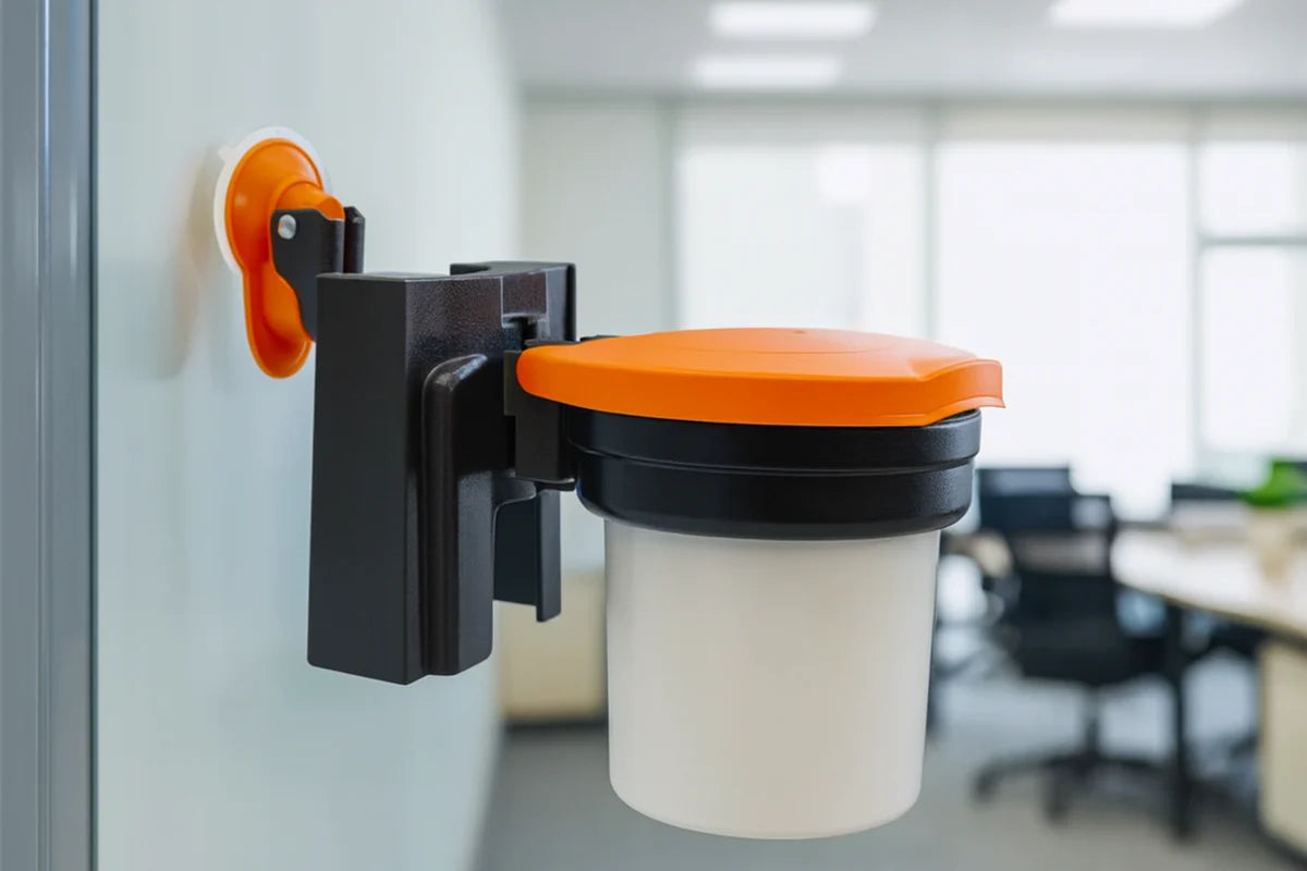 Suction Pad Bracket – Secure Mount for Recycle Bins & Safety Dispensers (Glass & High-Gloss Surfaces)