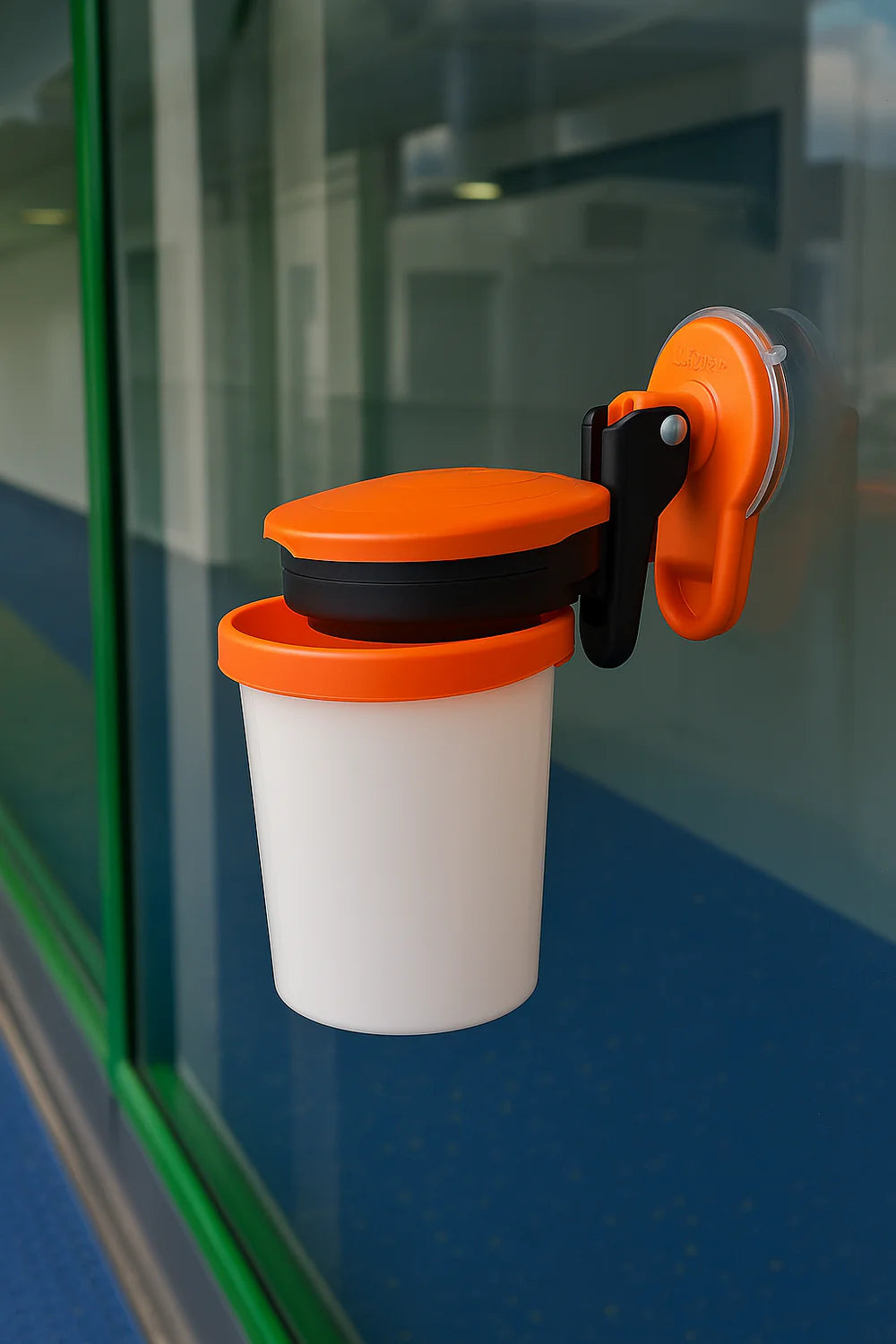 Suction Pad Holder & Receiver – Secure Mount for Barrier Units, Recycle Bins & Safety Dispensers (Glass & Gloss Surfaces)