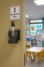 Universal Sanitiser Bracket – Secure Mount for Pump Dispensers (Up to 75mm Diameter)