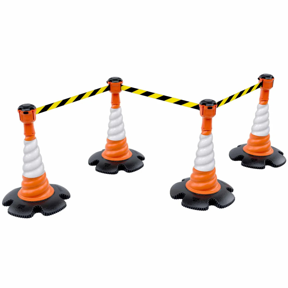 27m Retractable Cone Topper Kit – High-Visibility Safety Barrier with Wind-Resistant Helix Cone