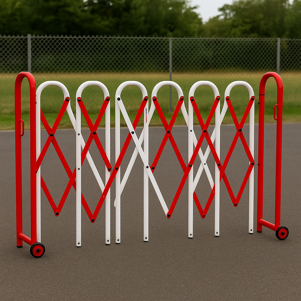 Wardiron InstaGate IG4 – 4 ft Collapsible Safety Barrier • High-Visibility Red/White • Lightweight & Expandable