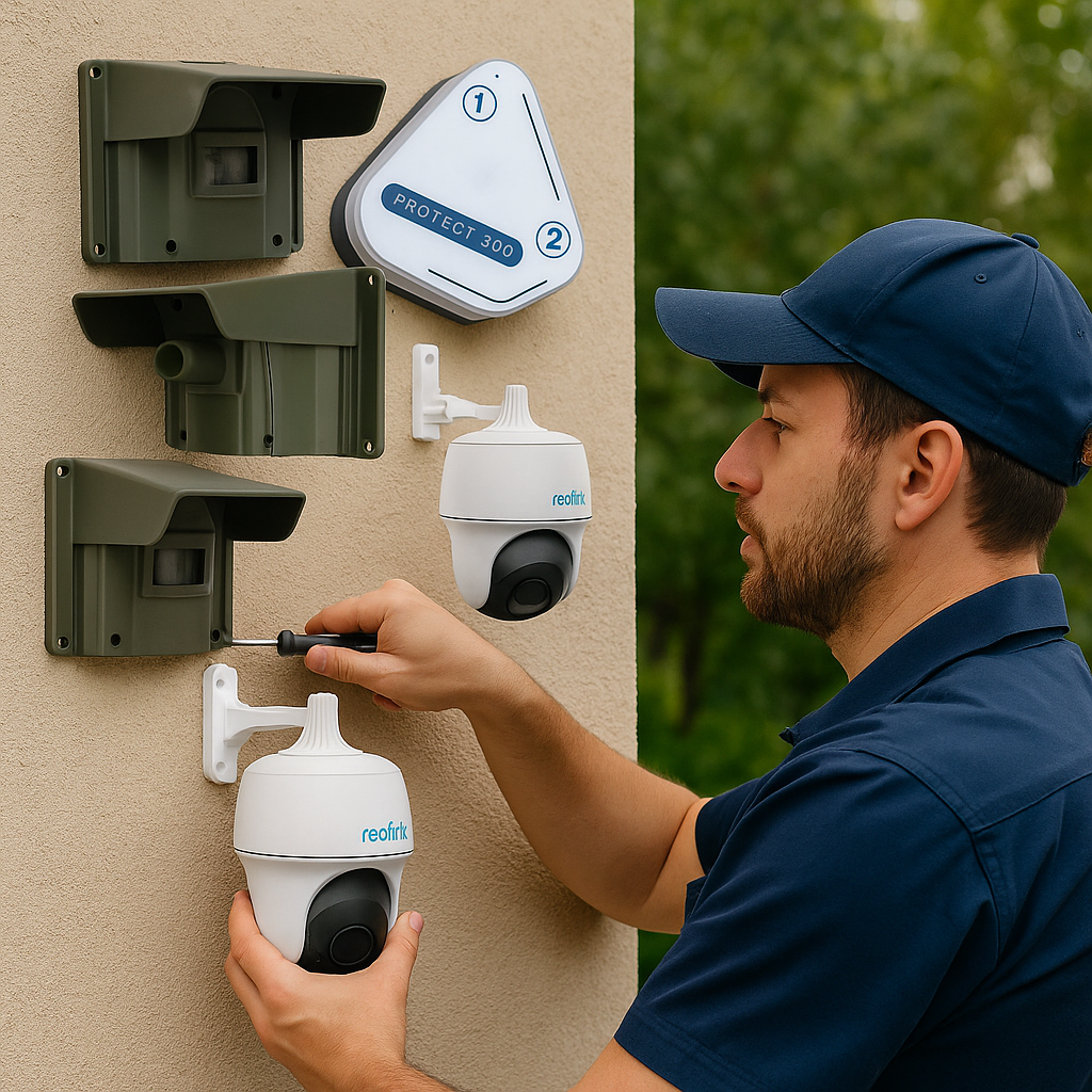 Protect 800 Driveway Alert & Pan-Tilt Wi-Fi Camera Home Security Kit
