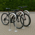 Eco SteelShef Cycle Stand – 48mm Diameter | Heavy-Duty Bike Rack for 2 Bicycles | Galvanised or Stainless Steel | Surface or In-Ground Mount