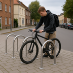 KirbArc 48mm Cycle Stand – Heavy-Duty Toast Rack Style Bike Rack for 2 Bicycles | Galvanised or Stainless Steel
