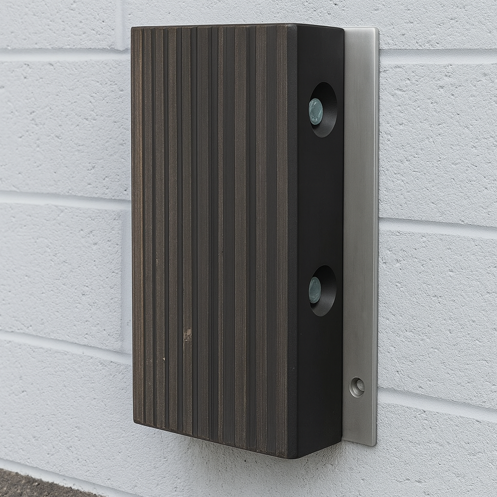 Heavy-Duty Poly Laminated Rubber Dock Bumper – 600 x 380 x 105 mm | Impact-Resistant Loading Bay Protection