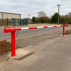 Compact Boom Barrier with Gas Damper & Swing Strut – Manual Access Control for Car Parks & Industrial Entrances (3–6m Span)