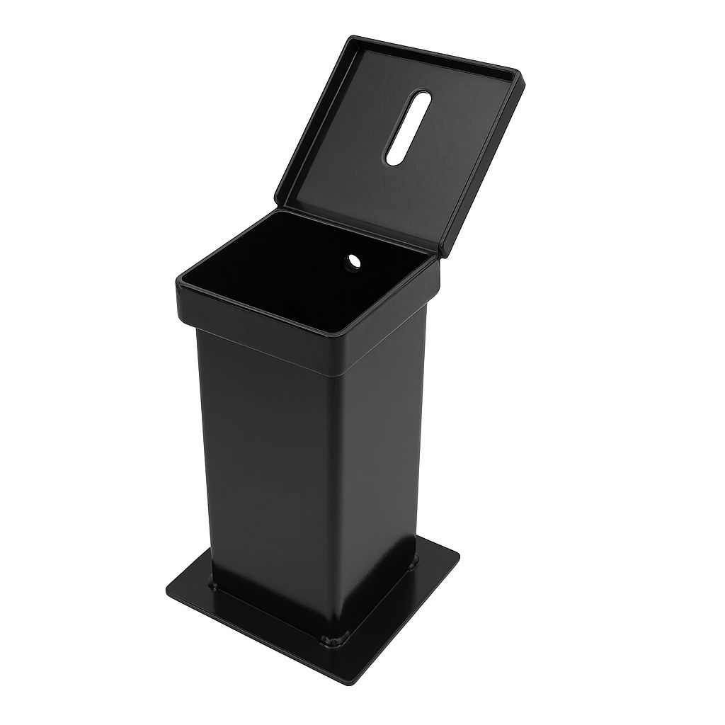 Premium Ground Base with Hinged Lid for Removable Security Posts & Bollards – Durable, Safe & Trip-Free
