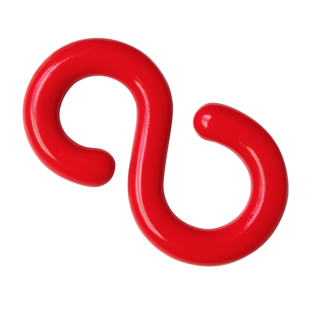 Barrier Chain Links & S-Hooks – Heavy-Duty Plastic Connectors (Pack of 10)