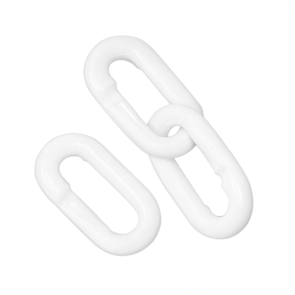 Barrier Chain Links & S-Hooks – Heavy-Duty Plastic Connectors (Pack of 10)