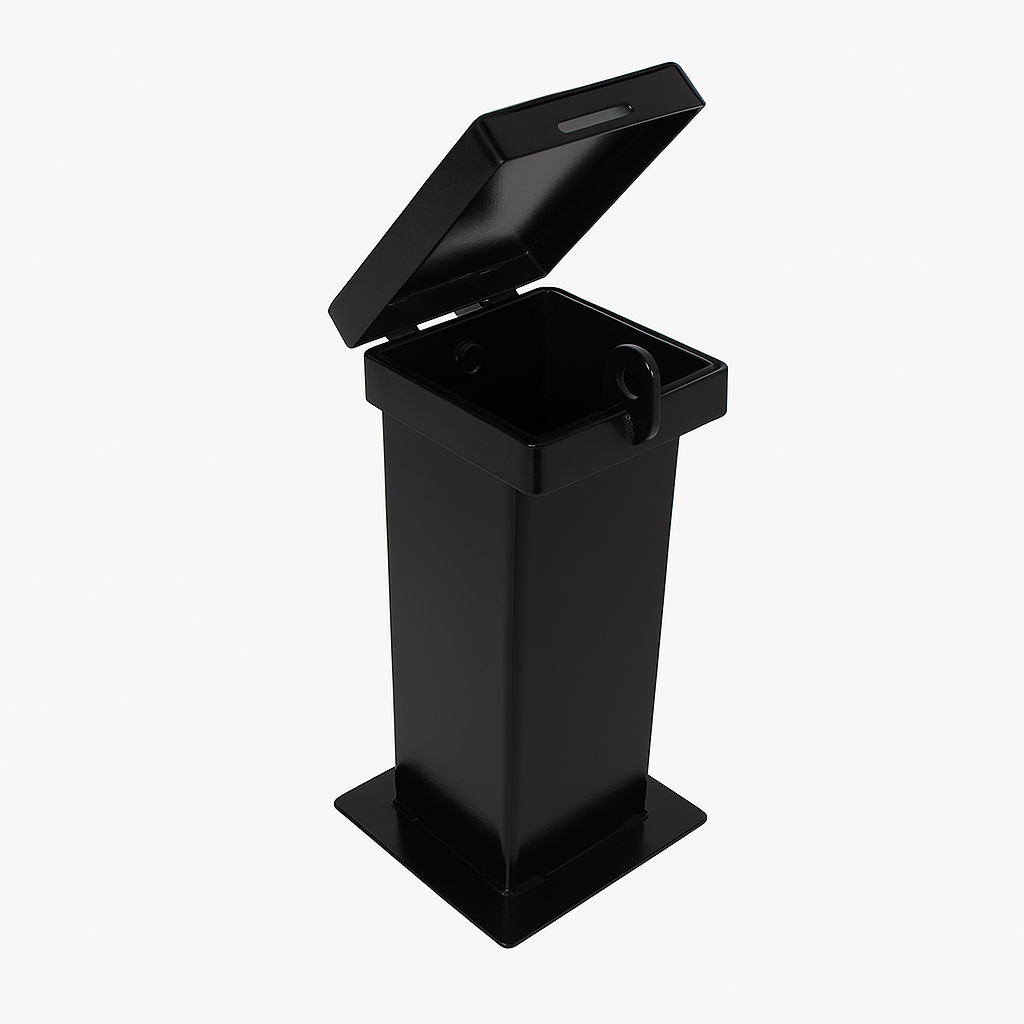Premium Ground Base with Hinged Lid for Removable Security Posts & Bollards – Durable, Safe & Trip-Free