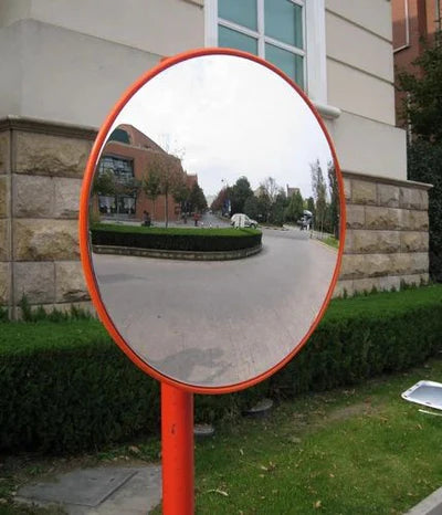 External Convex Safety Mirror with Hood – Ideal for Car Parks & Loading Bays