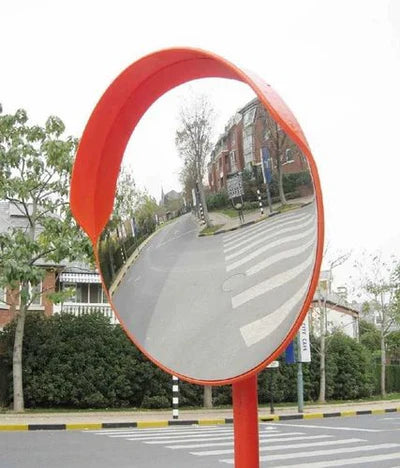 External Convex Safety Mirror with Hood – Ideal for Car Parks & Loading Bays