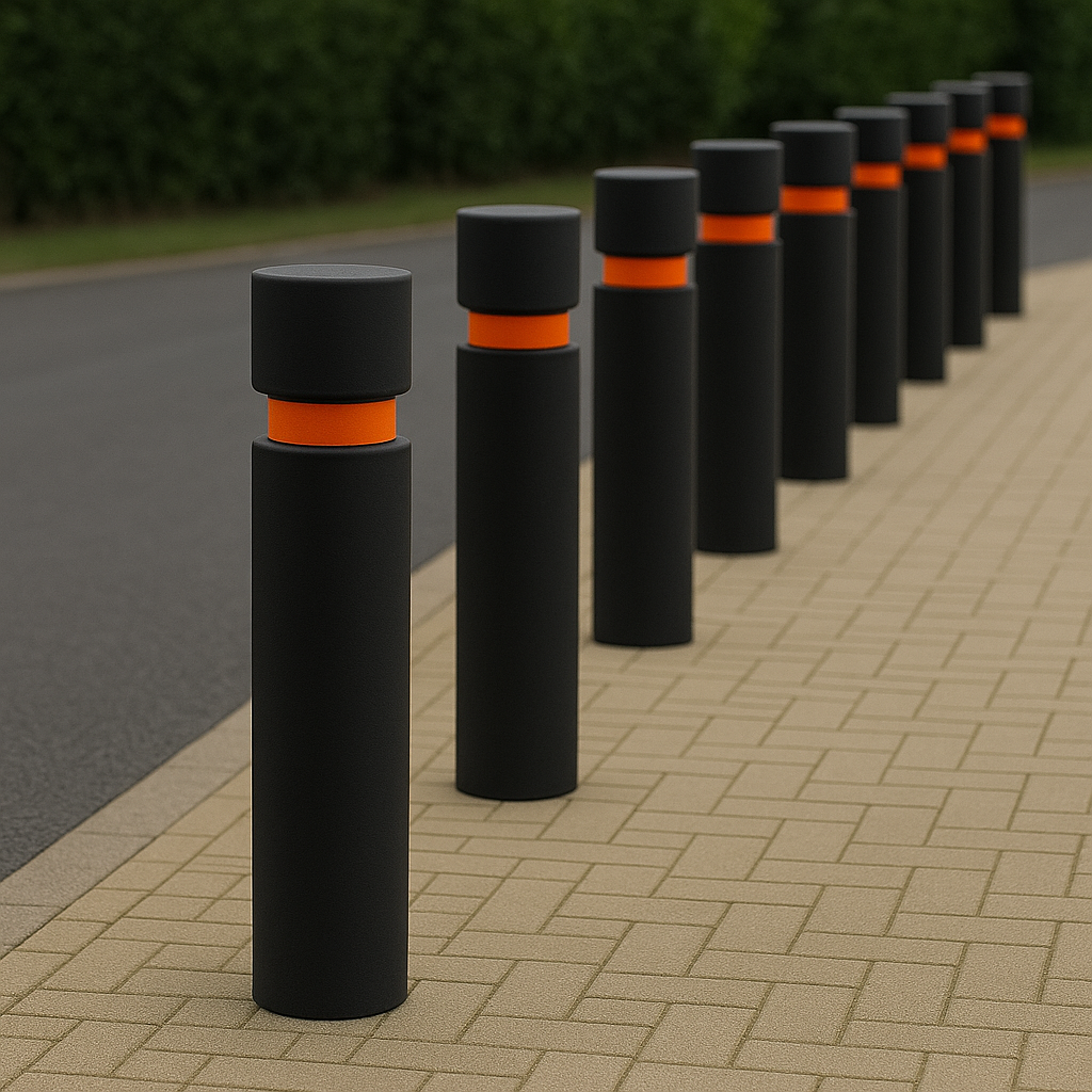 Heavy-Duty Galvanised Steel Core Fixed Bollard – Anti-Ram Security Post for Site Protection & Access Control
