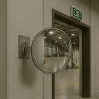 Heavy-Duty Vertical Half-Dome Safety Mirror – 180° Industrial & Warehouse Visibility (Wall-Mounted, 16kg)