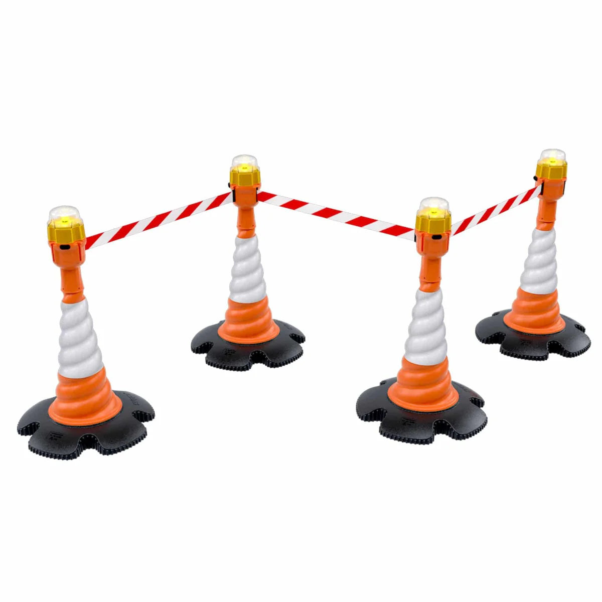 27m Retractable Cone Topper Safety Kit with Lights – High-Visibility Helix Cones & Rechargeable Safety Lamps (KIT03)