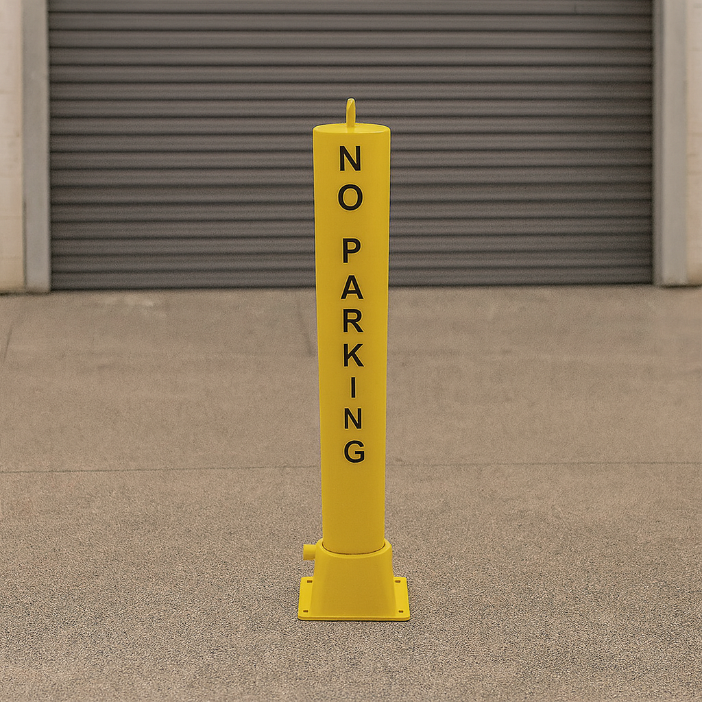 Heavy-Duty Lockable Fold-Down Post with Chain – Perfect for Driveways & Car Parks