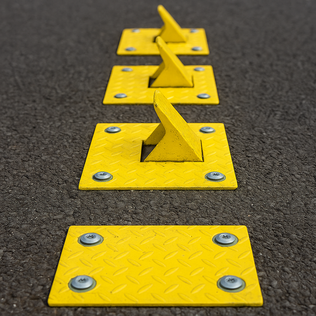Heavy-Duty One-Way Flow Plate – Surface Mounted | Reliable Directional Traffic Control