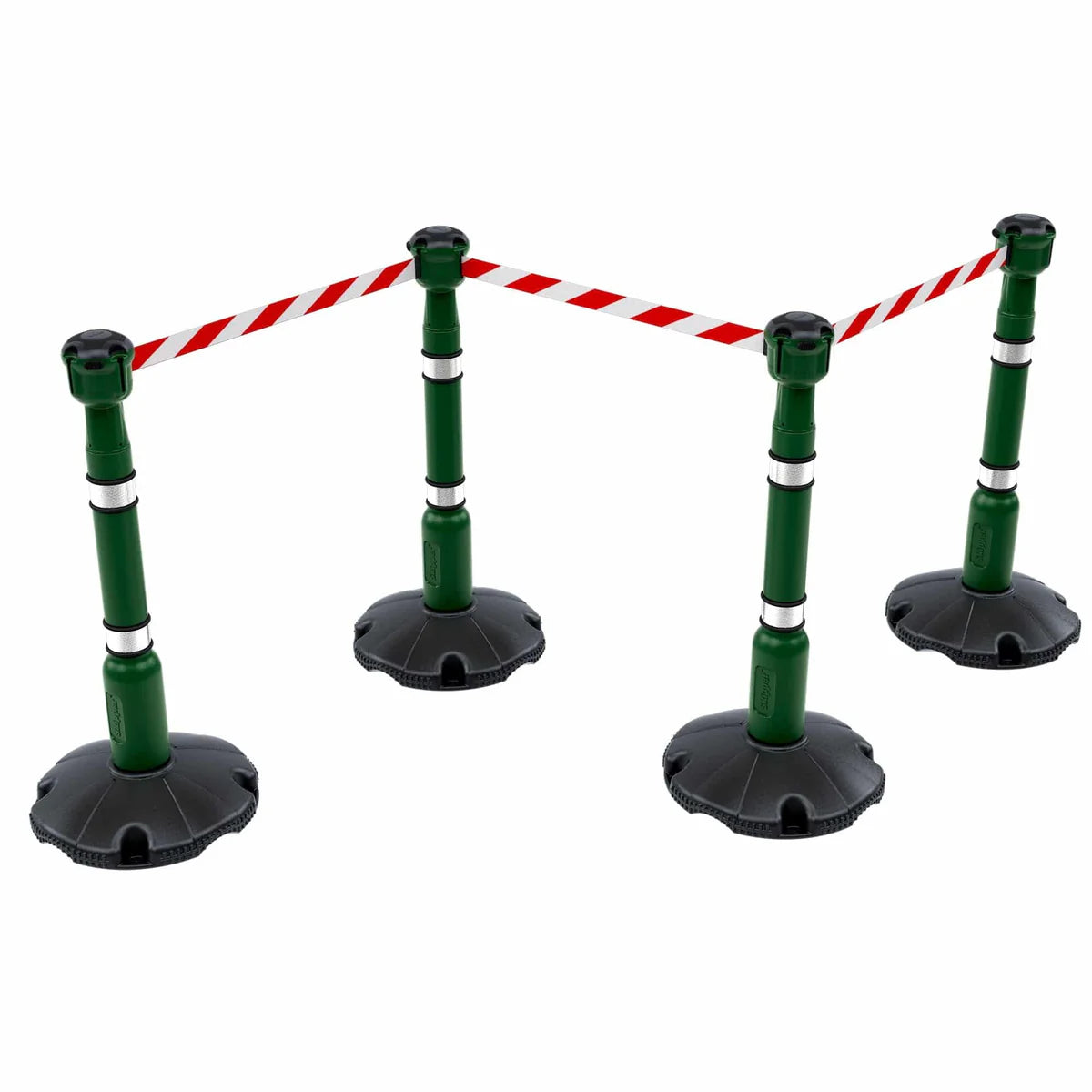 27m Retractable Safety Barrier Kit (KIT01) – Heavy-Duty Post & Base System with High-Visibility Tape