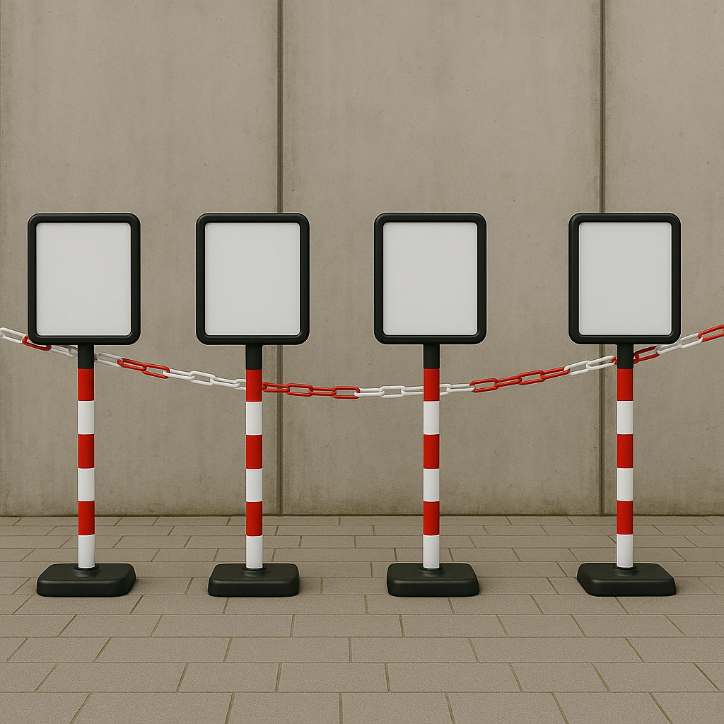 Plastic Post with A4 Sign Holder – Freestanding Safety & Information Display