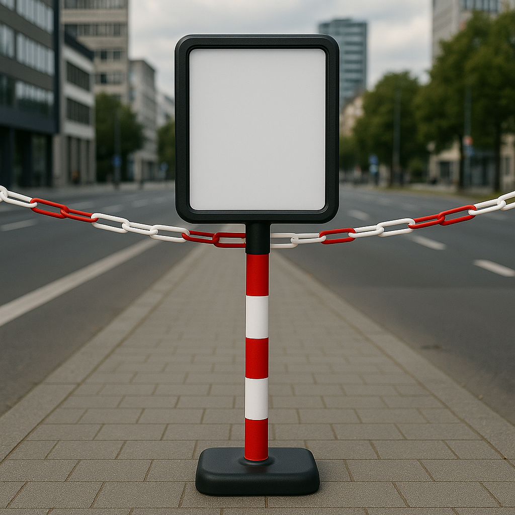 Plastic Post with A4 Sign Holder – Freestanding Safety & Information Display