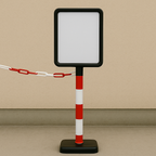 Plastic Post with A4 Sign Holder – Freestanding Safety & Information Display
