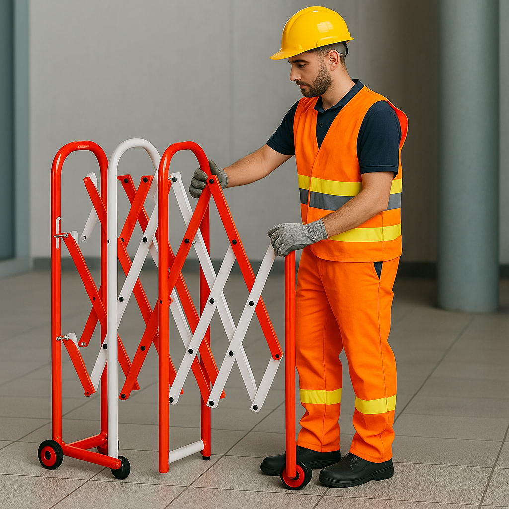Wardiron InstaGate IG4 – 4 ft Collapsible Safety Barrier • High-Visibility Red/White • Lightweight & Expandable