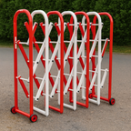 Wardiron InstaGate IG4 – 4 ft Collapsible Safety Barrier • High-Visibility Red/White • Lightweight & Expandable