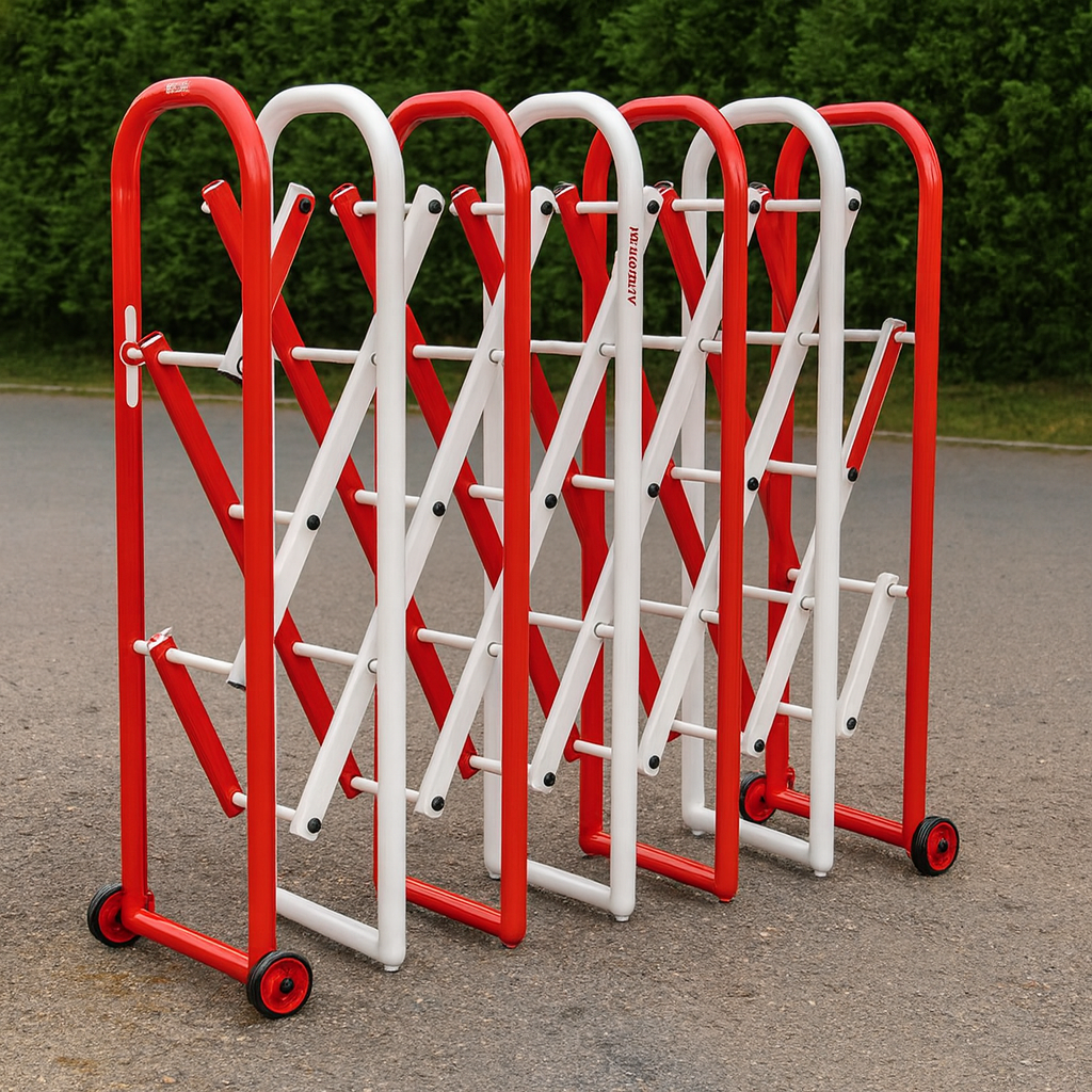 Wardiron InstaGate IG4 – 4 ft Collapsible Safety Barrier • High-Visibility Red/White • Lightweight & Expandable