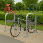 Premium RevoPort Cycle Stand with Integrated Signage – Secure Bike Parking for 2 Bicycles | Galvanised, Stainless Steel, or Powder-Coated