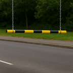 Round Height Restriction Bar with 3m Chain – Vehicle Clearance Control