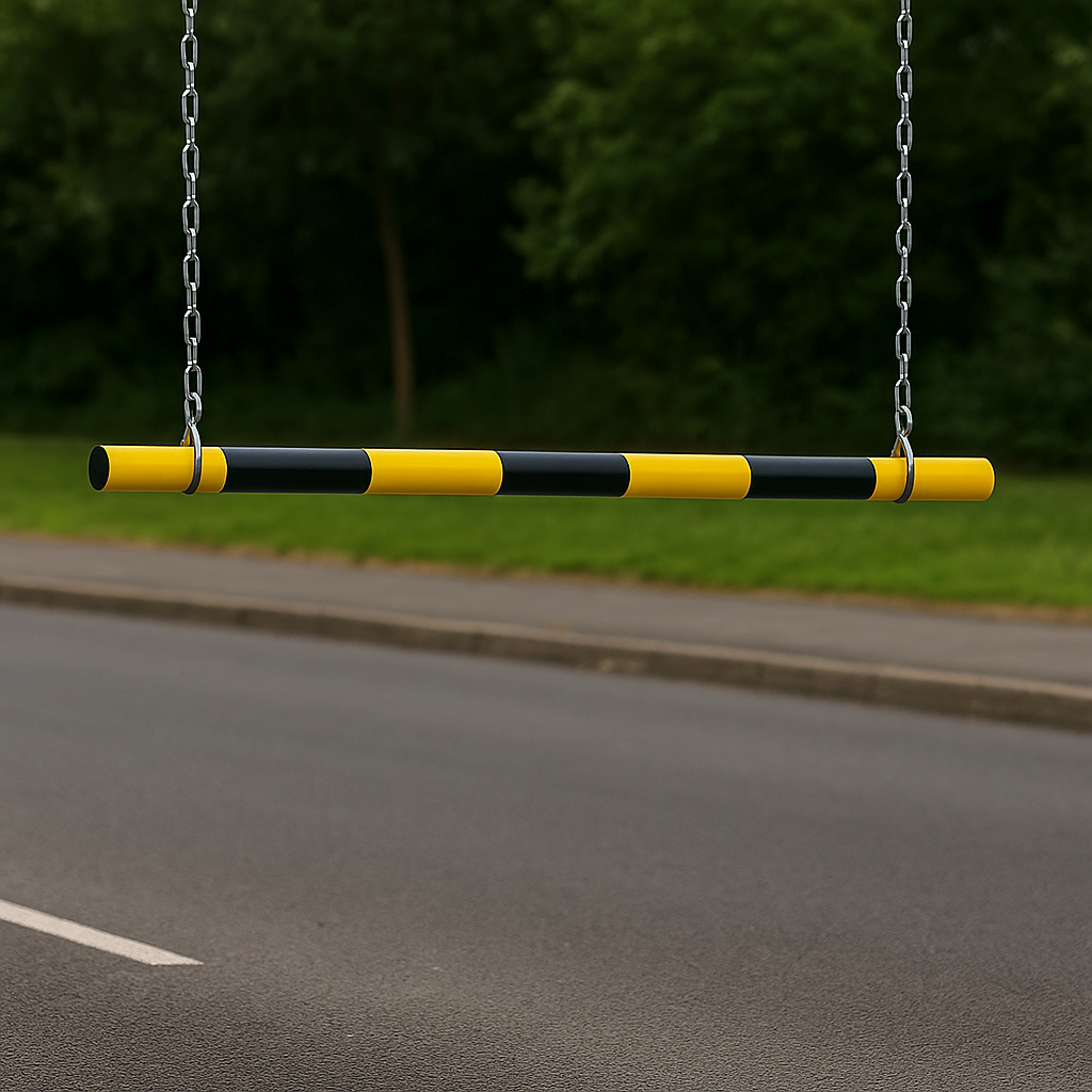 Round Height Restriction Bar with 3m Chain – Vehicle Clearance Control