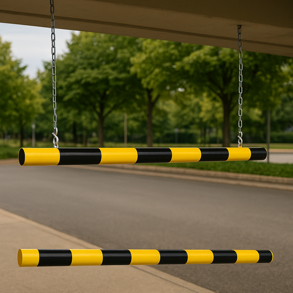 Round Height Restriction Bar with 3m Chain – Vehicle Clearance Control
