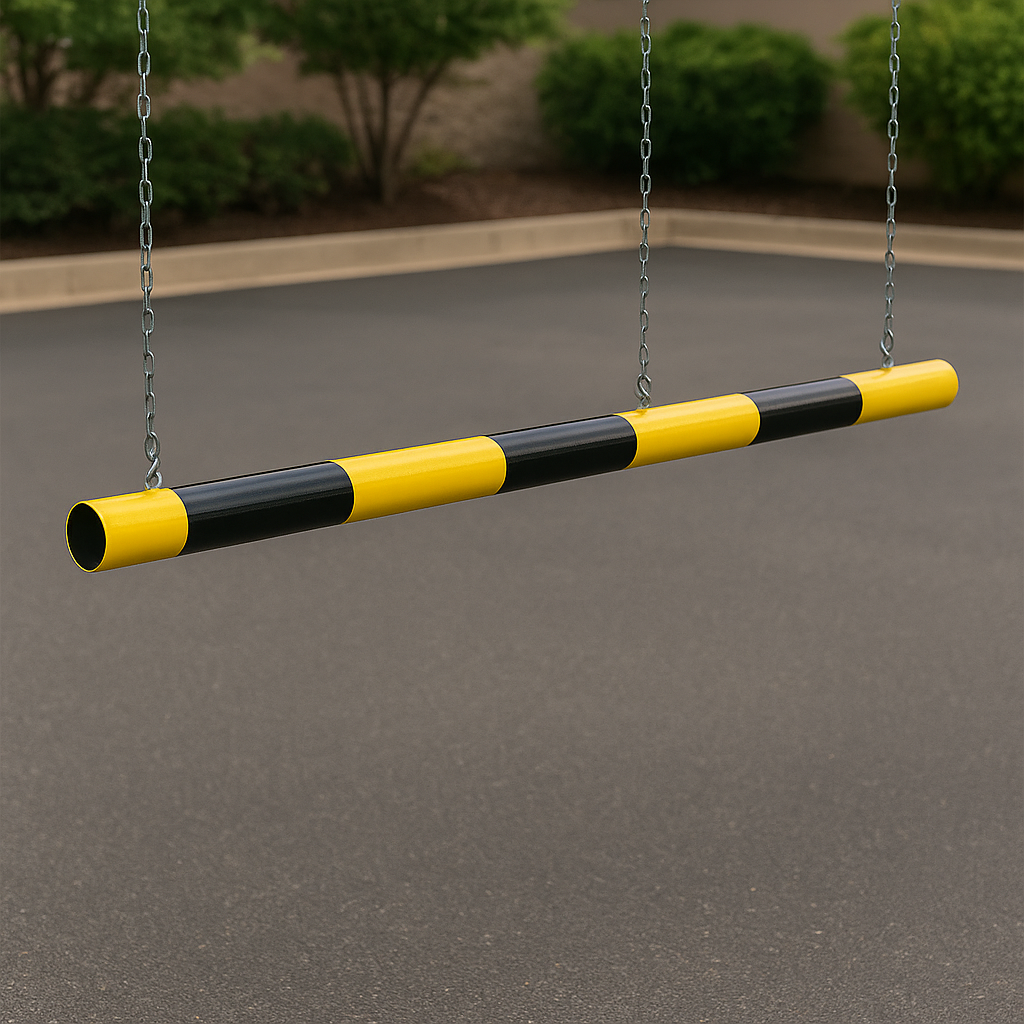 Round Height Restriction Bar with 3m Chain – Vehicle Clearance Control