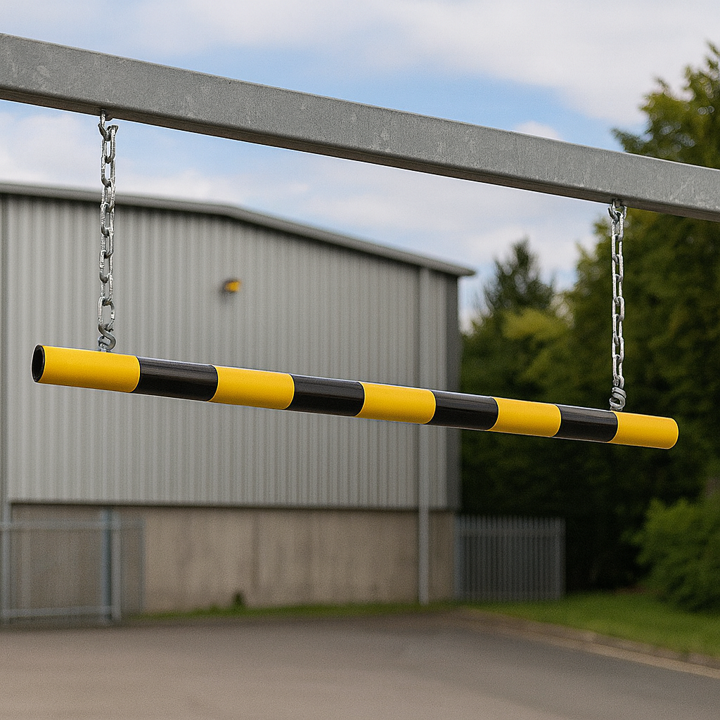 Round Height Restriction Bar with 3m Chain – Vehicle Clearance Control