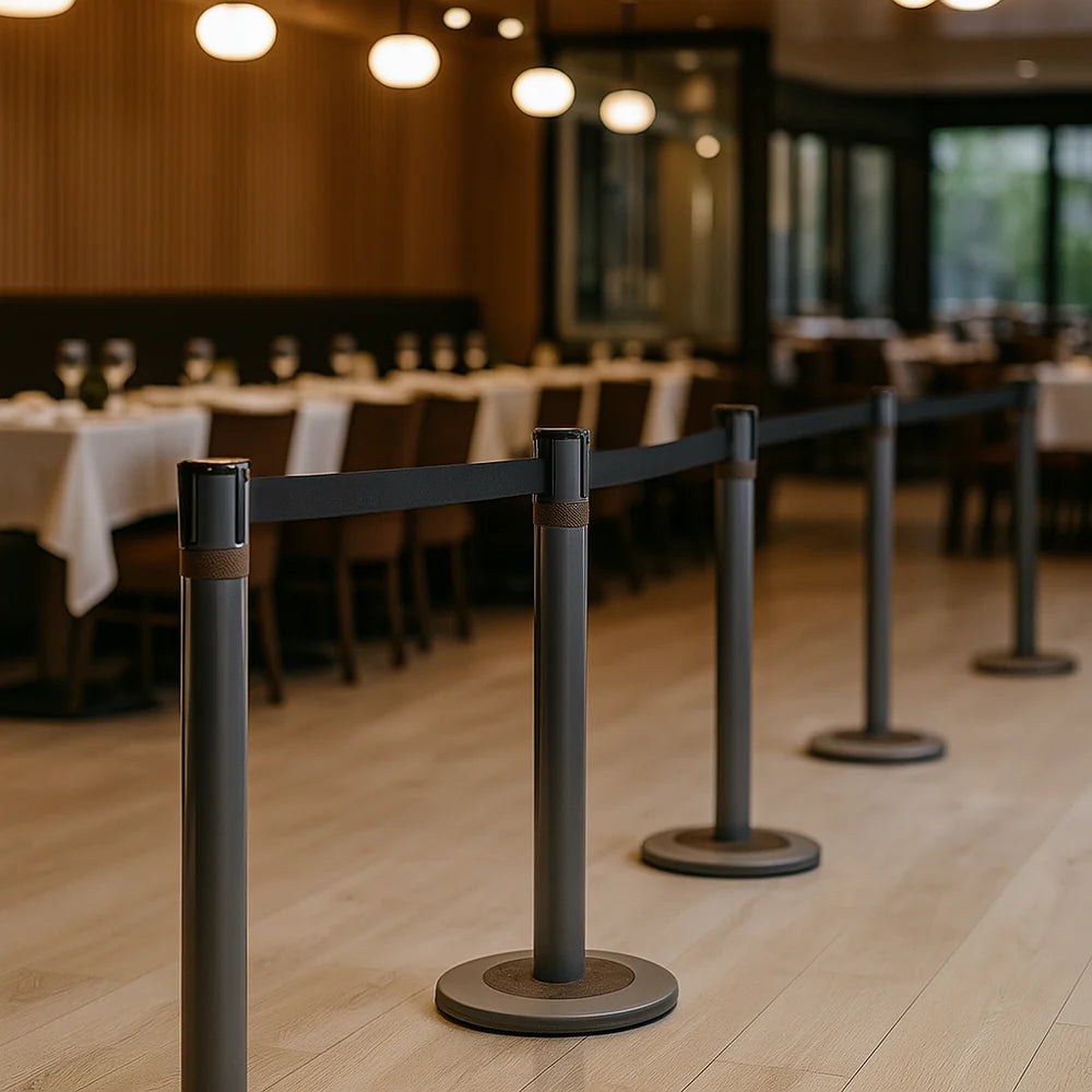 SafeLine 9m Retractable Belt Barrier – Premium Queue & Safety Control System for Events, Retail & Security