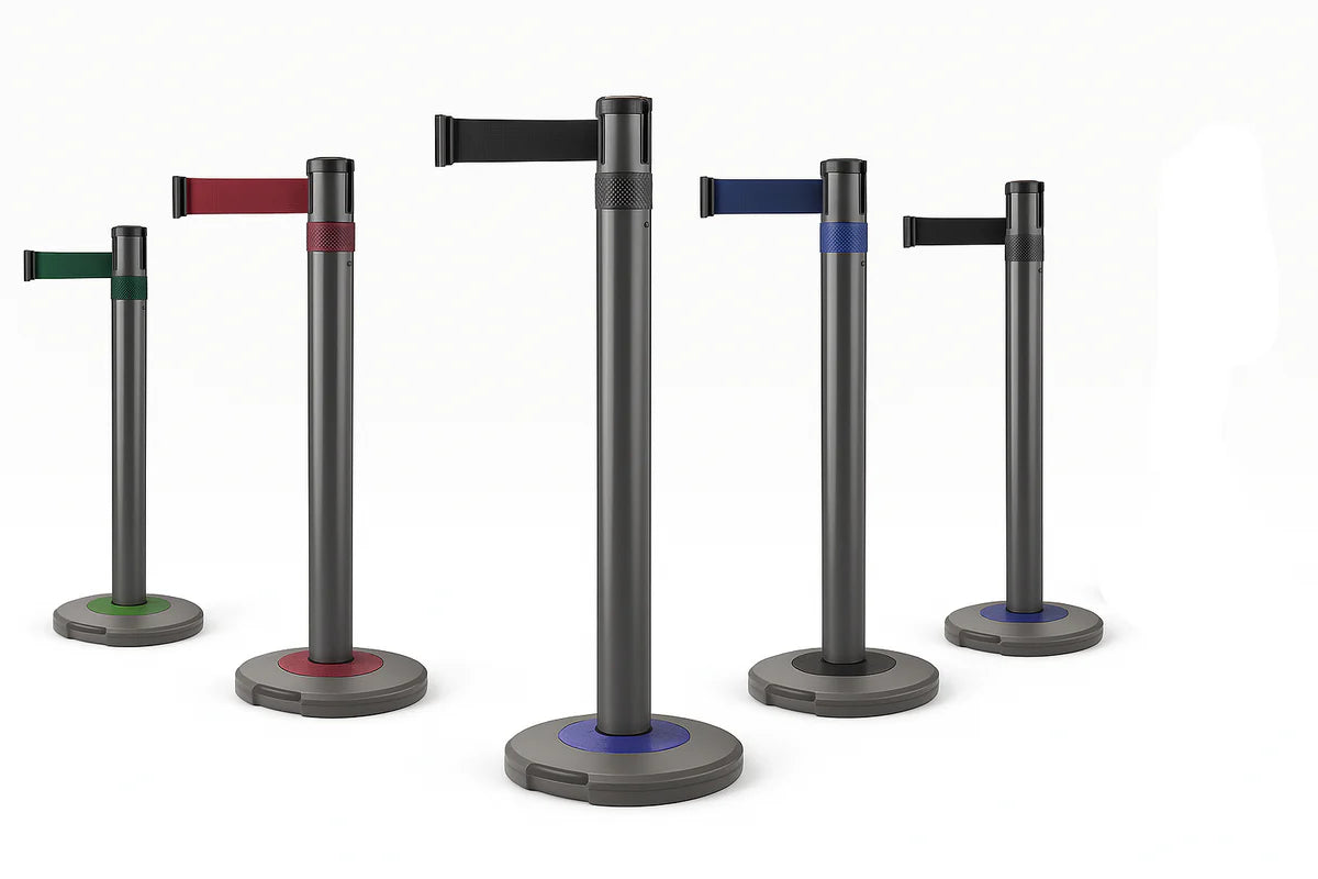 SafeLine 9m Retractable Belt Barrier – Premium Queue & Safety Control System for Events, Retail & Security