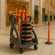 Safety Barrier System | BarrierPlus Orange Unicart – Fully Equipped Modular Multi-Purpose Trolley (6 Posts, Bases & Retractable Barriers)