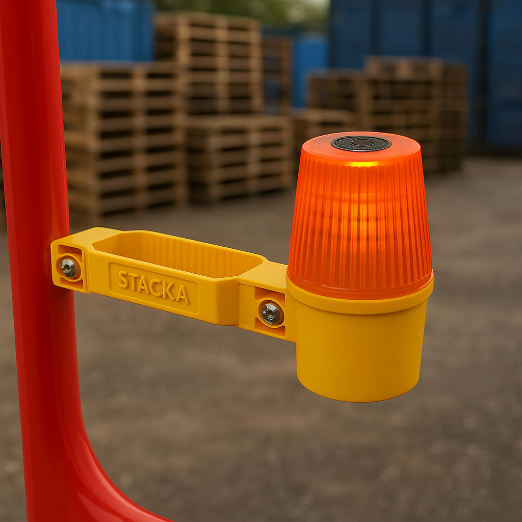 High-Visibility Red LED Traffic Warning Light – Photocell Sensor & Flashing Mode | Cone Mountable